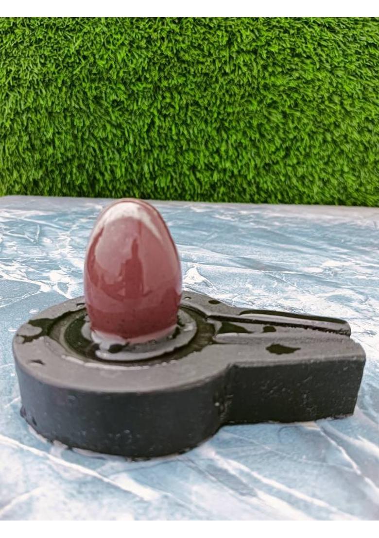 SHIVLING Original Narmadeshwar Shivling For Daily Home Pooja Decorative Showpiece - 2.5 cm&nbsp;&nbsp;(Stone, Brown, Black, White, Yellow, Yellow, Green, Red, Silver, Multicolor) - Indya