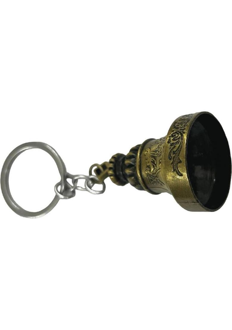 numeroastro Tibetan Bell KeyChain | Guardian Bell Key Chain Decorative Showpiece - 5 cm&nbsp;&nbsp;(Metal, Multicolor) - Indya
