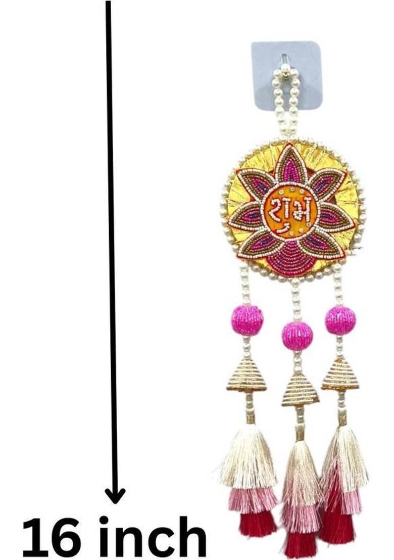 Koogly “Shubh Labh Decorative Hanging for Home & Festival Decoration” Pack of 2&nbsp;&nbsp;(16 inch, Multicolor) - Indya