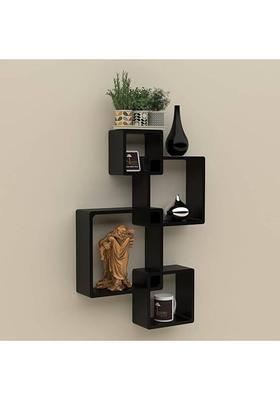 THE UNIQUE WORLD THIS IS WALL SHELF MDF IS LOOK CLASSIC AND PREMIUM PRODOUCT MDF (Medium Density Fiber) Wall Shelf&nbsp;&nbsp;(Number of Shelves - 4, Black)