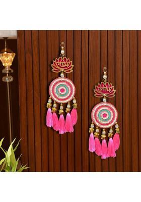 Patel Handicrafts Shubh Labh Hanging for Main Door Entrance, Diwali Decoration for Home&nbsp;&nbsp;(Pink)