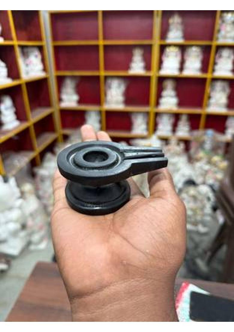 SHIVLING Original Narmadeshwar Shivling For Daily Home Pooja Decorative Showpiece - 2.5 cm&nbsp;&nbsp;(Stone, Brown, Black, White, Yellow, Yellow, Green, Red, Silver, Multicolor) - Indya