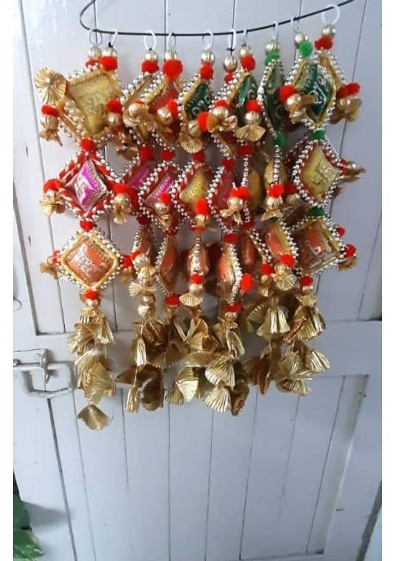 CTW Shubh Labh Door Hanging for Diwali/Pooja Wall/door Hangings Decoration. Decorative Showpiece - 30 cm&nbsp;&nbsp;(Fabric, Multicolor) - Indya
