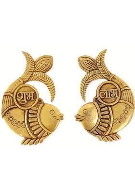 Akebi Decorative Showpiece - 19 cm&nbsp;&nbsp;(Brass, Gold)