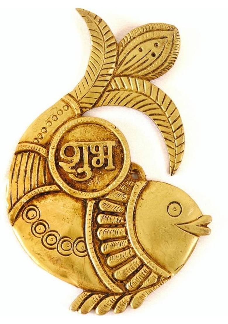 Akebi Decorative Showpiece - 19 cm&nbsp;&nbsp;(Brass, Gold) - Indya