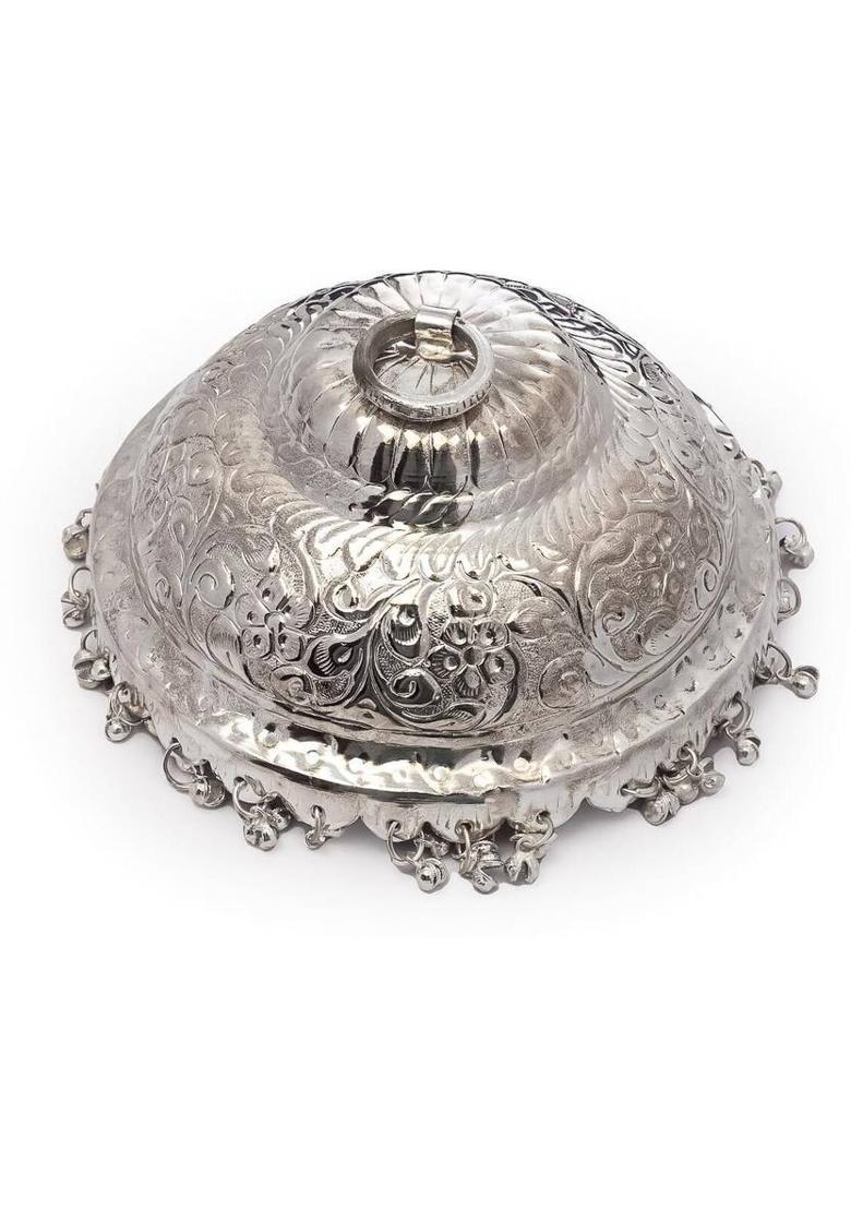 MLS HANDICRAFTS Germen Silver Chatar (umbrella) Full Ghungroo Layer for all the gods (6 inch) Decorative Showpiece - 15.24 cm&nbsp;&nbsp;(Gold Plated, Silver) - Indya