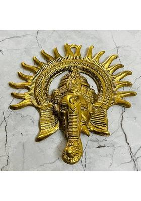 craft Creation Wall Hanging Kiran Ganesh Showpiece Decorative Showpiece - 1 cm&nbsp;&nbsp;(Aluminium, Gold)