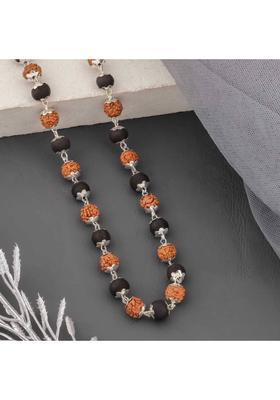 MK Gallery karungali rudrakash mala Silver Brass Pendant Set
