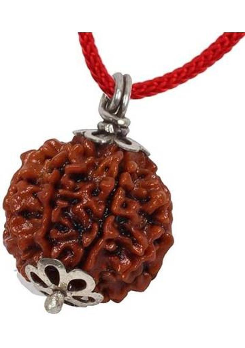 HAPPY CREATION 7 MUKHI ORIGINAL RUDRAKSHA NEPALI ORIGINAL Wood Pendant - Indya