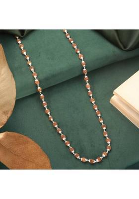 Elegant Rudraksha Mala Silver Plated Rudraksha Necklace