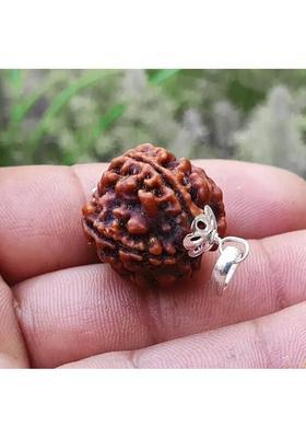 DIVINE SOUVENIRS 4 Mukhi Rudraksha Original Certified Nepali Char Mukhi Rudraksha Wood Pendant