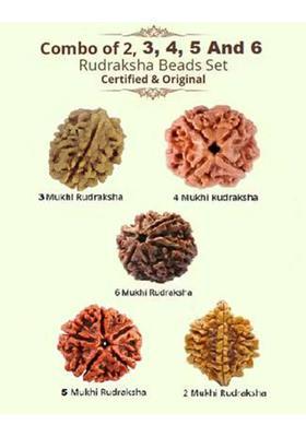 Shivtantra Premiun Quality 2,3,4,5,6 Faced Rudraksha Beads Combo Pack Wood