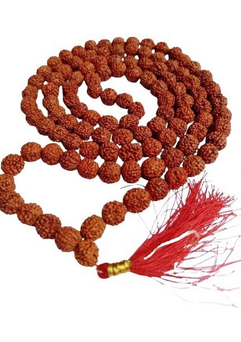 Rudraksha Mala for Men Original 108 Beads | Rudraksha Mala for Women Wood Chain - Indya