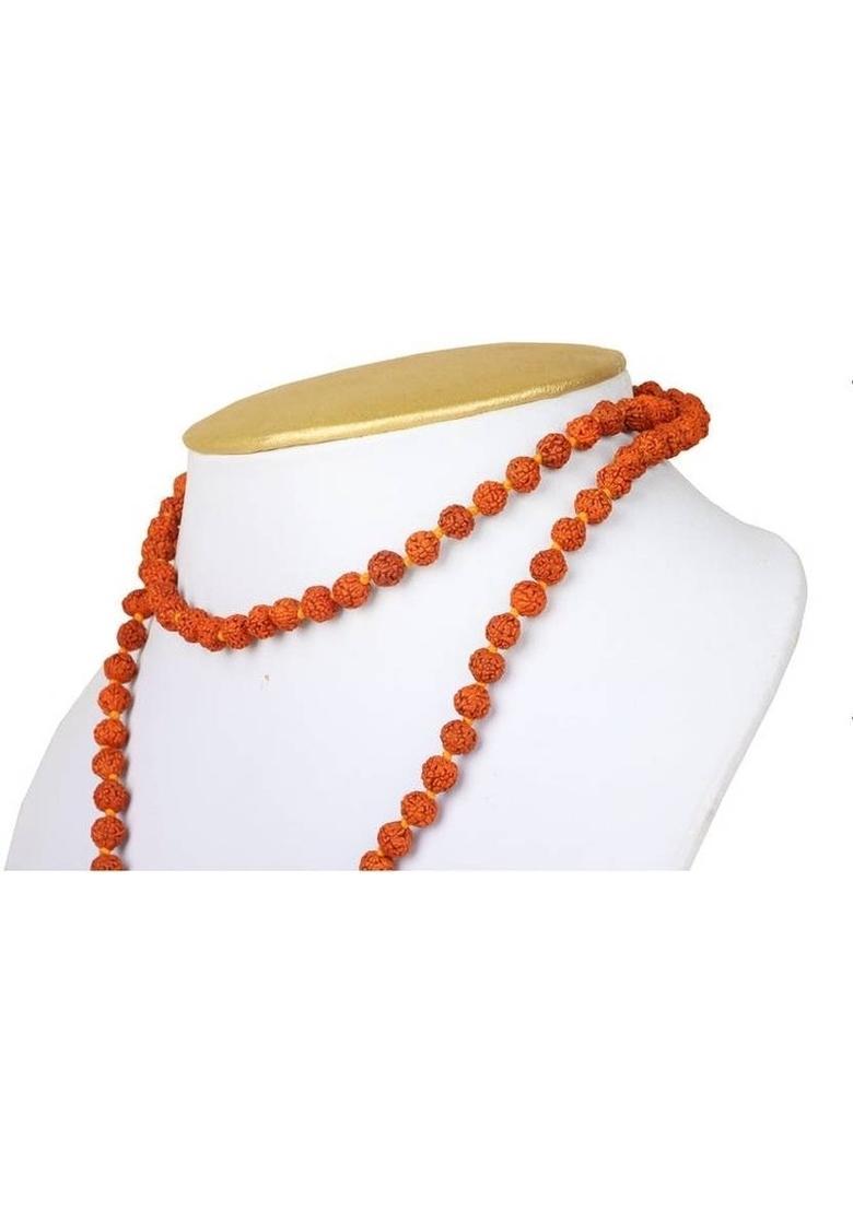 Panch mukhi rudraksha beads mala original zero size Rudraksh Nepali rudraksha Wood Chain - Indya