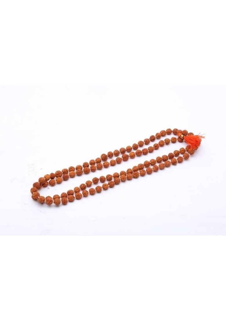 Panch mukhi rudraksha beads mala original zero size Rudraksh Nepali rudraksha Wood Chain - Indya