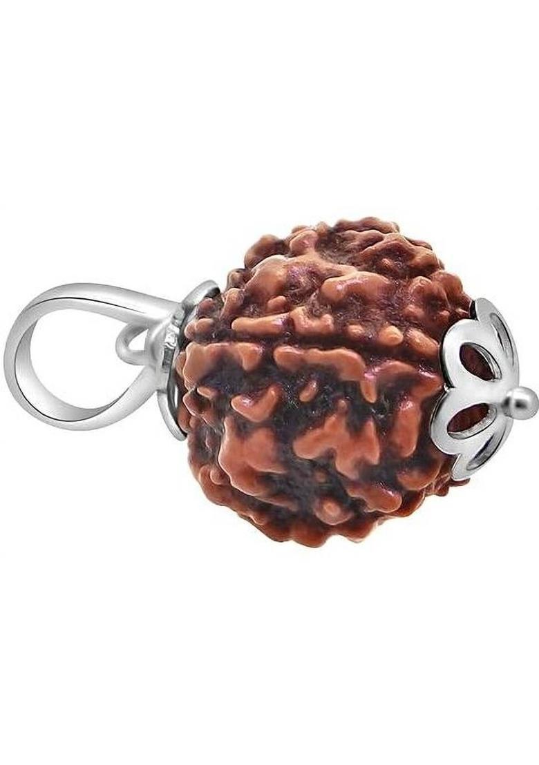 Fine Creation Original 5 Mukhi Nepali Rudraksha Five Face Rudraksh Wood Pendant - Indya