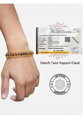 Brass, Rudraksha Gold-plated Bracelet