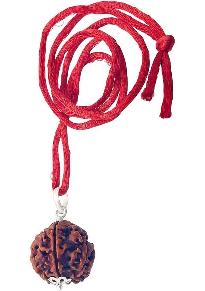 Beautum Original 6 Mukhi Nepali Rudraksha Six Face Rudraksh Wood Pendant - Indya