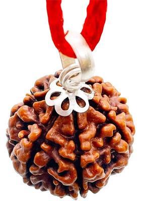 leahyallen Original 6 Mukhi Nepali Rudraksha Six Face Rudraksh Brass, Wood Pendant