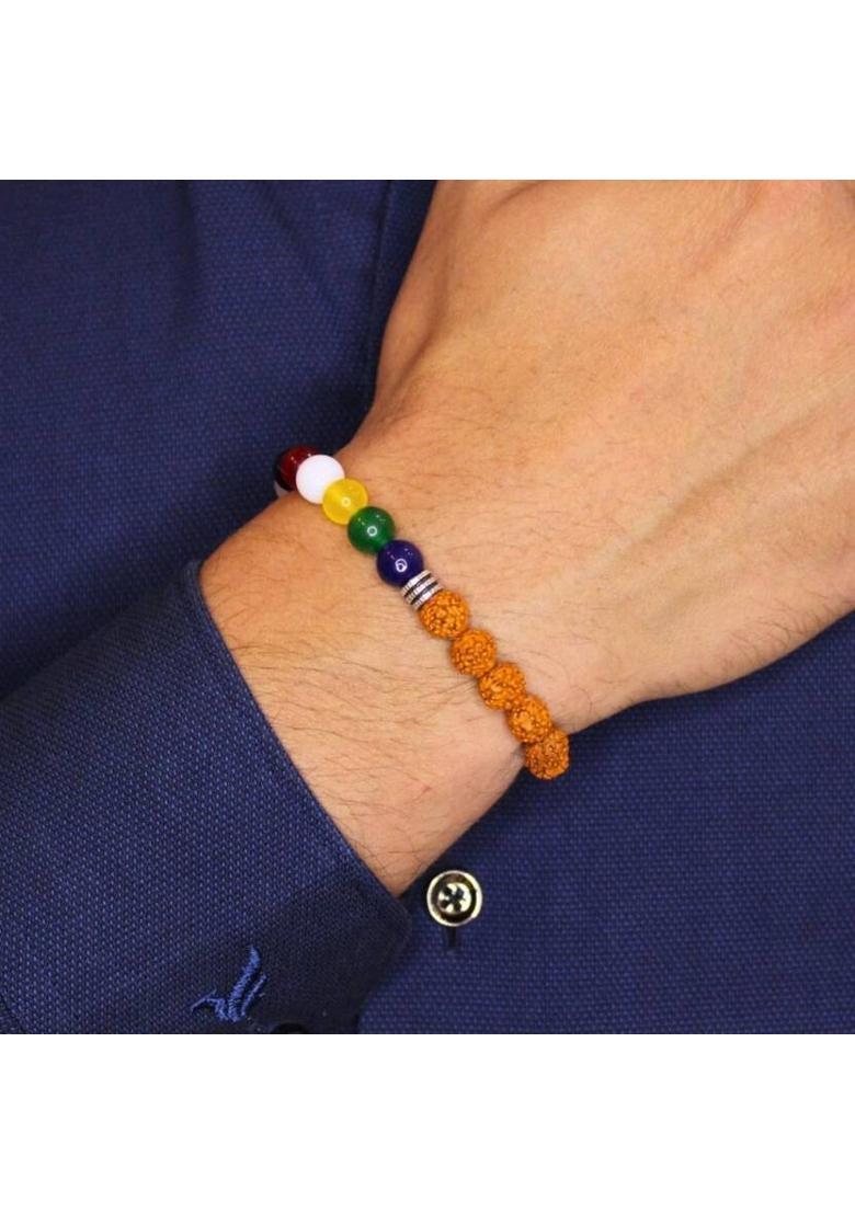Rudraksha, 7 Chakra Bracelet - Indya