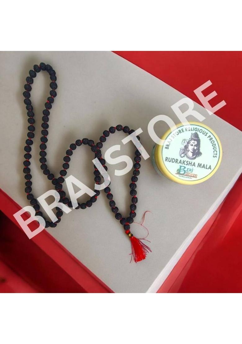 Original Black Rudraksha Mala 5mm Beads Rudraksha Chain - Indya