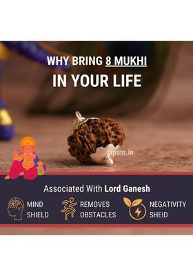 9 Mukhi Nepali Rudraksha - Nau Mukhi Fabric Necklace