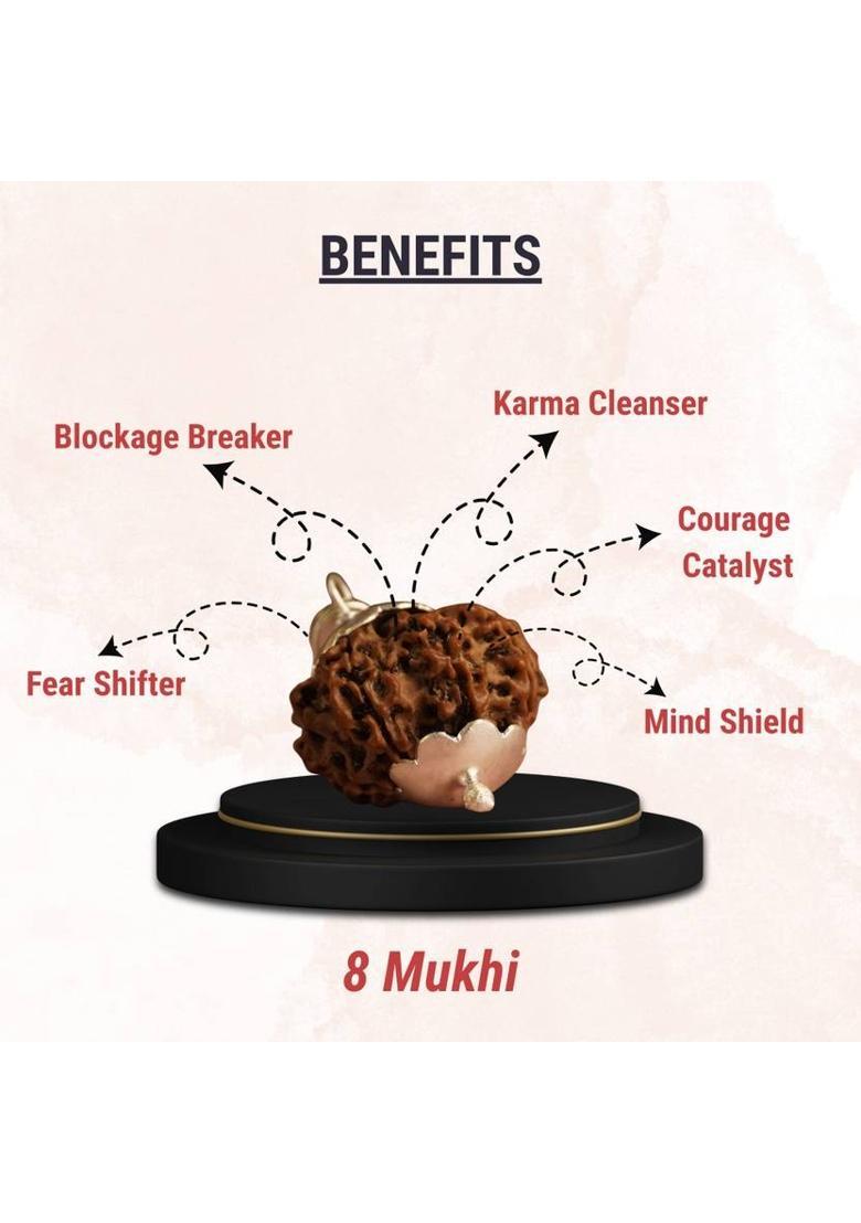 9 Mukhi Nepali Rudraksha - Nau Mukhi Fabric Necklace - Indya