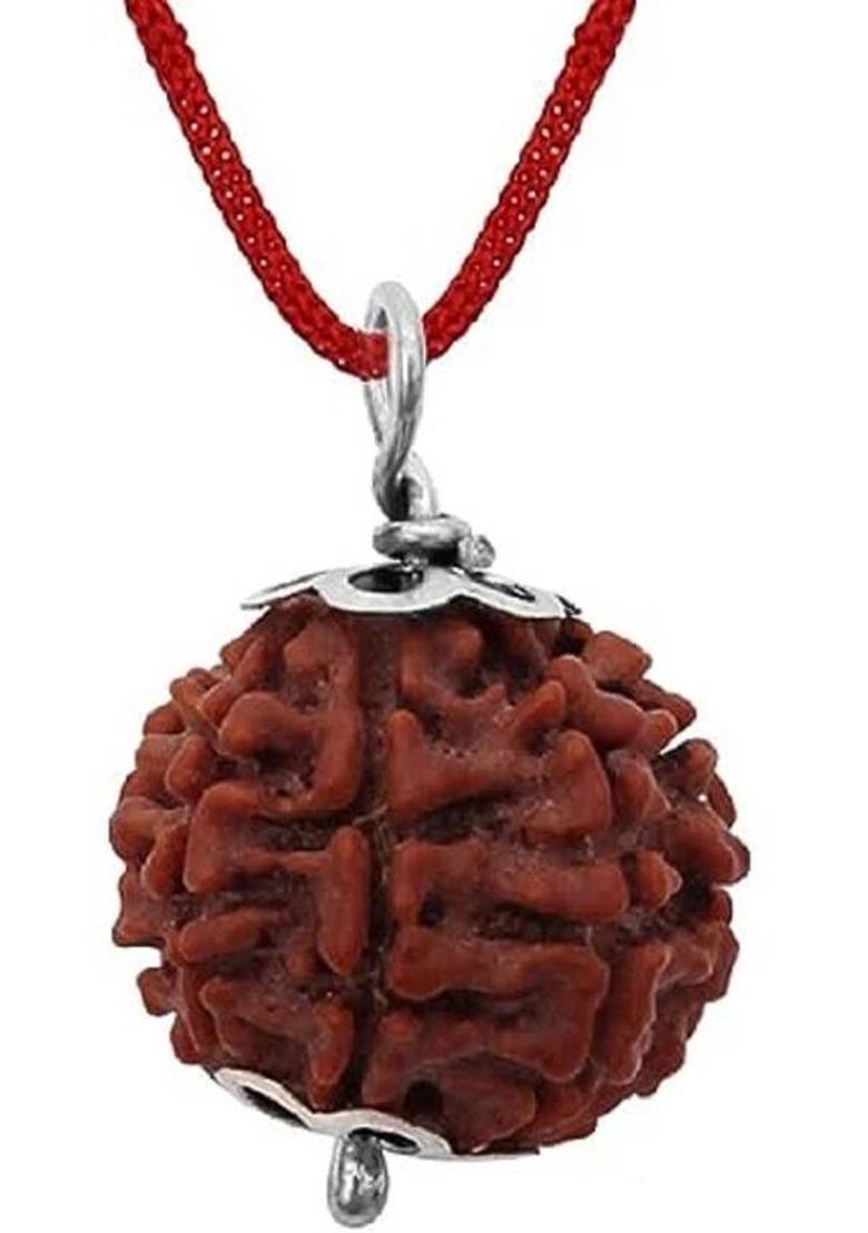 Divine rudras Original 7 Mukhi Nepali Rudraksha Seven Face Rudraksh Wood Pendant - Indya
