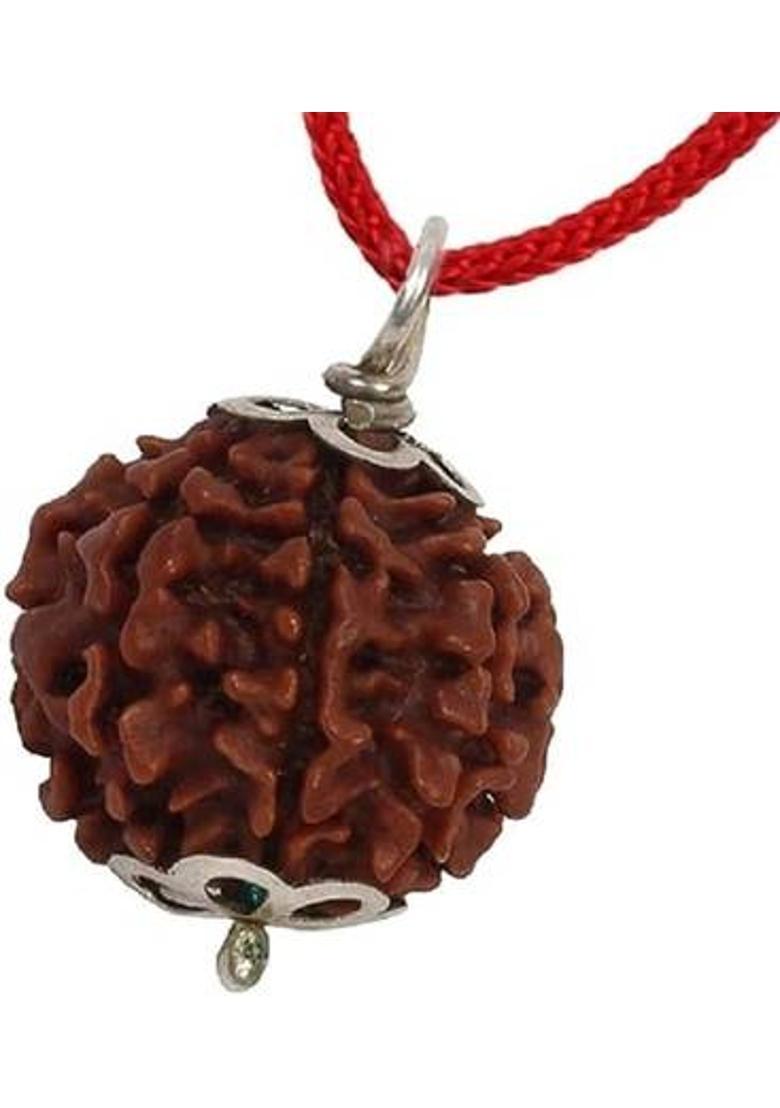 Divine rudras Original 7 Mukhi Nepali Rudraksha Seven Face Rudraksh Wood Pendant - Indya
