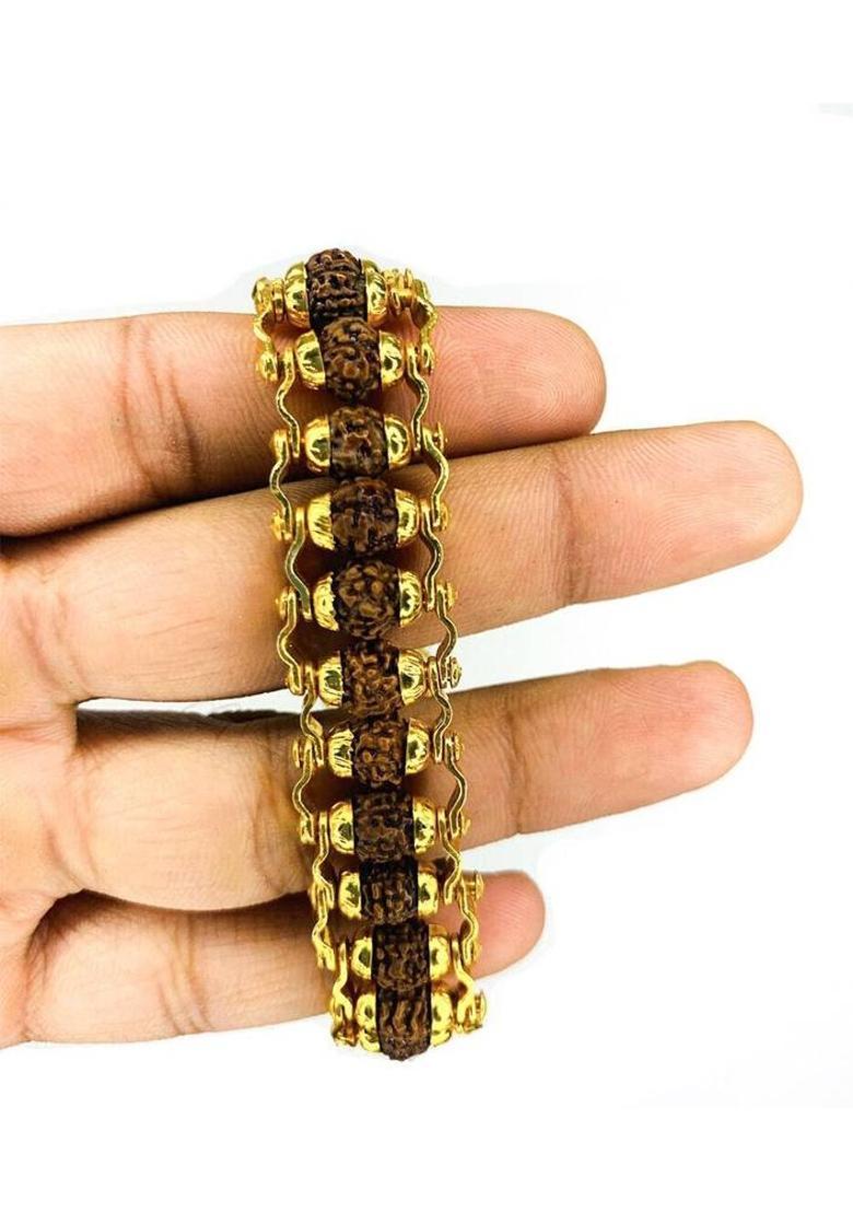 Rudraksha NA, Gold-plated Bracelet - Indya