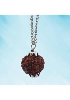 JangraBro 5 Mukhi Rudraksha Original Certified | Original Seller Nepali Rudraksha | Silver Beads Brass, Wood Locket