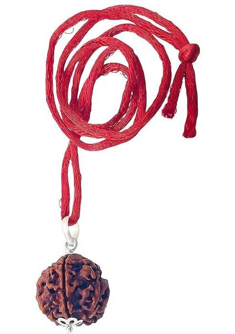 Beautum Original 6 Mukhi Nepali Rudraksha Six Face Rudraksh Wood Pendant - Indya