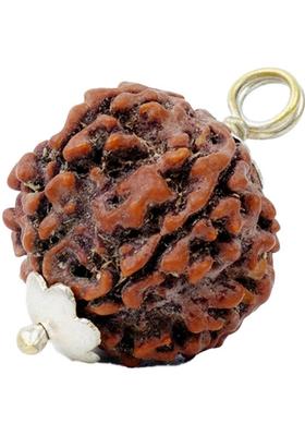 Astrotalk 100% Original Nepal 5 Mukhi Rudraksha | Lab Certified | Silver Capped | Silk Dori Pendant