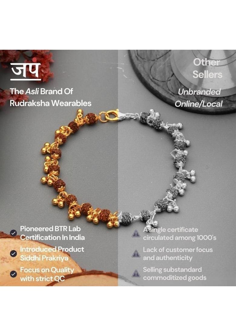 Rudraksha Gold-plated Bracelet - Indya