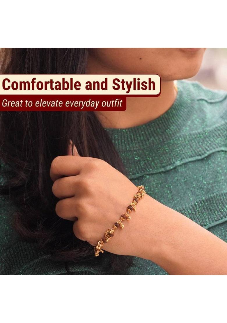 Rudraksha Gold-plated Bracelet - Indya