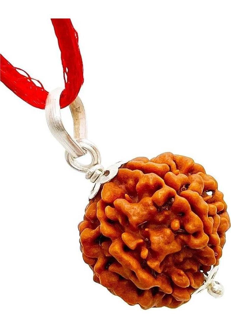 MAA MANSA DEVI Original 7 Mukhi Rudraksha with Lab Certificate Pack of 1 Wood Pendant - Indya