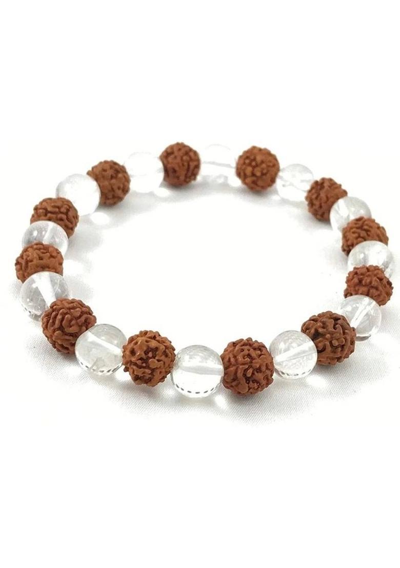 Wood, Crystal Bracelet - Indya