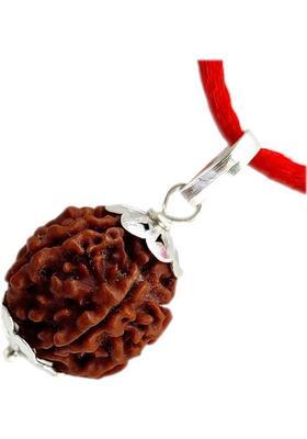 PRIYANSHU NAVRATN Certified 6 Face / 6 Mukhi Rudraksha Pendant Original Silver Plated Locket Silver Beads Metal Pendant