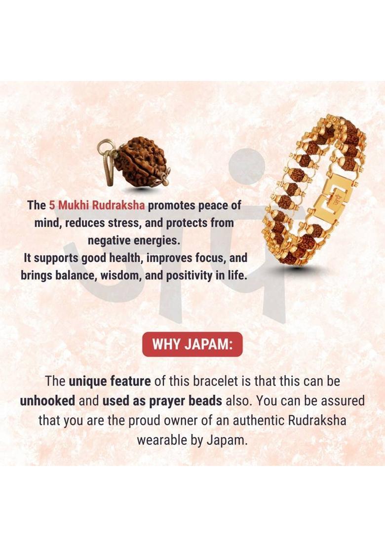 Rudraksha Gold-plated Bracelet - Indya