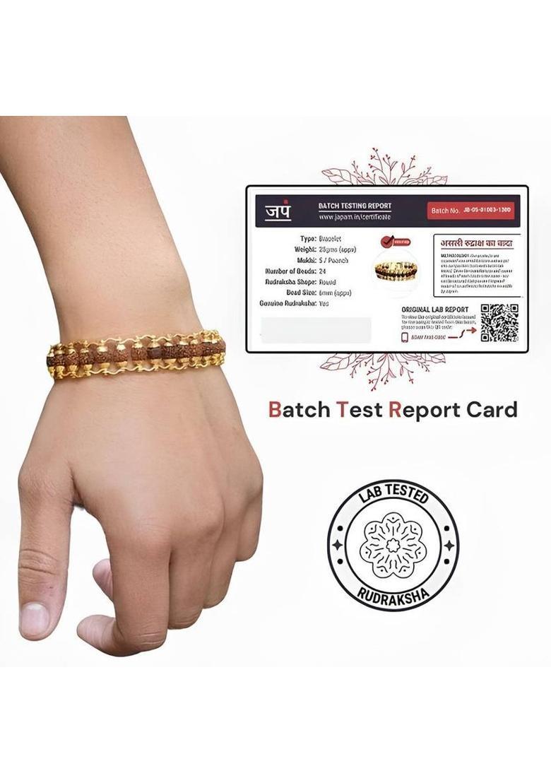 Rudraksha Gold-plated Bracelet - Indya