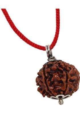 Astrodidi Five Face Rudraksha/ 5 Mukhi Rudraksha / 5 Face Rudraksha Silver Pendant With Lab Certificate Silver Wood Pendant