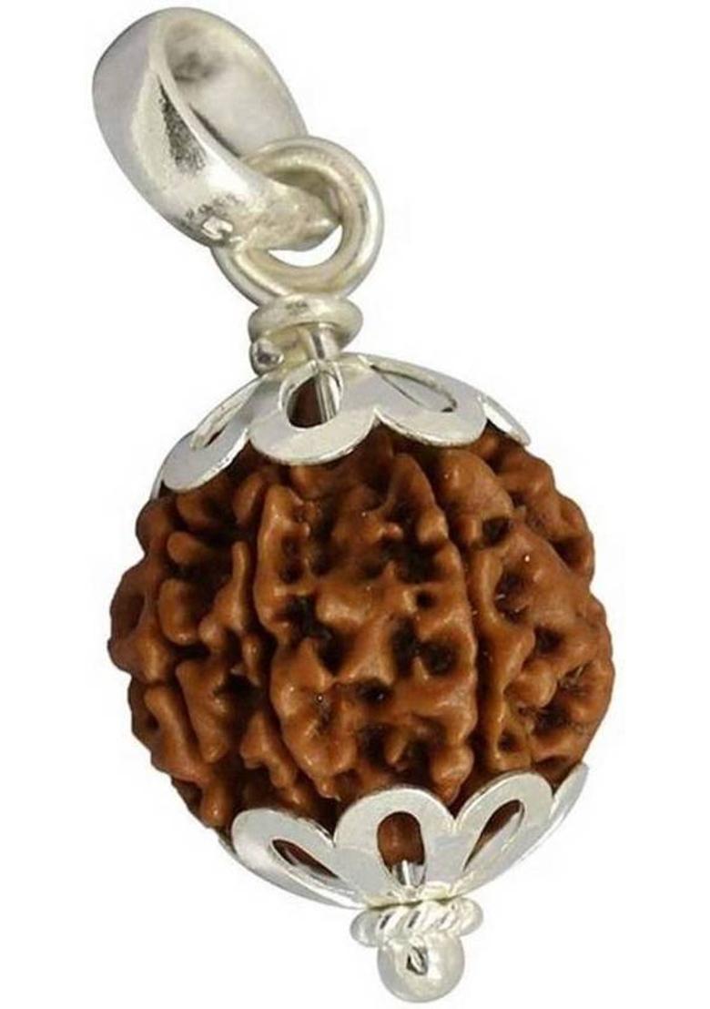 Digibusy Permuim Natural 5 Mukhi Nepali Rudraksha Bead with Certificate Wood Pendant - Indya