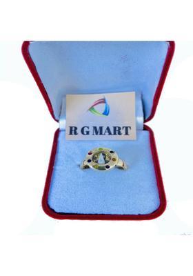 Ashtadhatu Shivling Rudraksha 7 Stone With Para Gold Plated Yantra Jadit Brass Gold Plated Ring