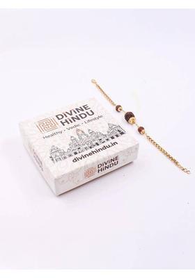 Brass, Rudraksha Gold-plated Bracelet