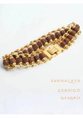 Rudraksha Gold-plated Charm Bracelet