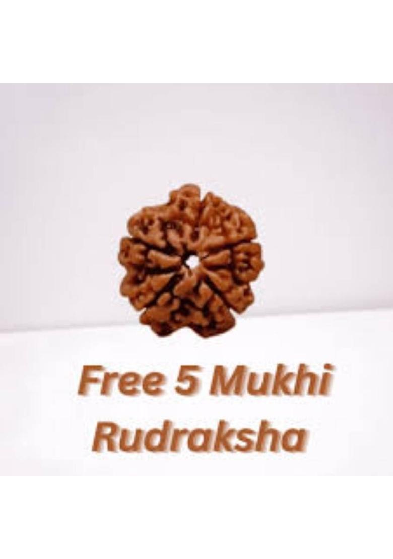 uniworldwide 5 Mukhi Rudraksha With Lab Certified, Wood Pendant Wood Pendant - Indya