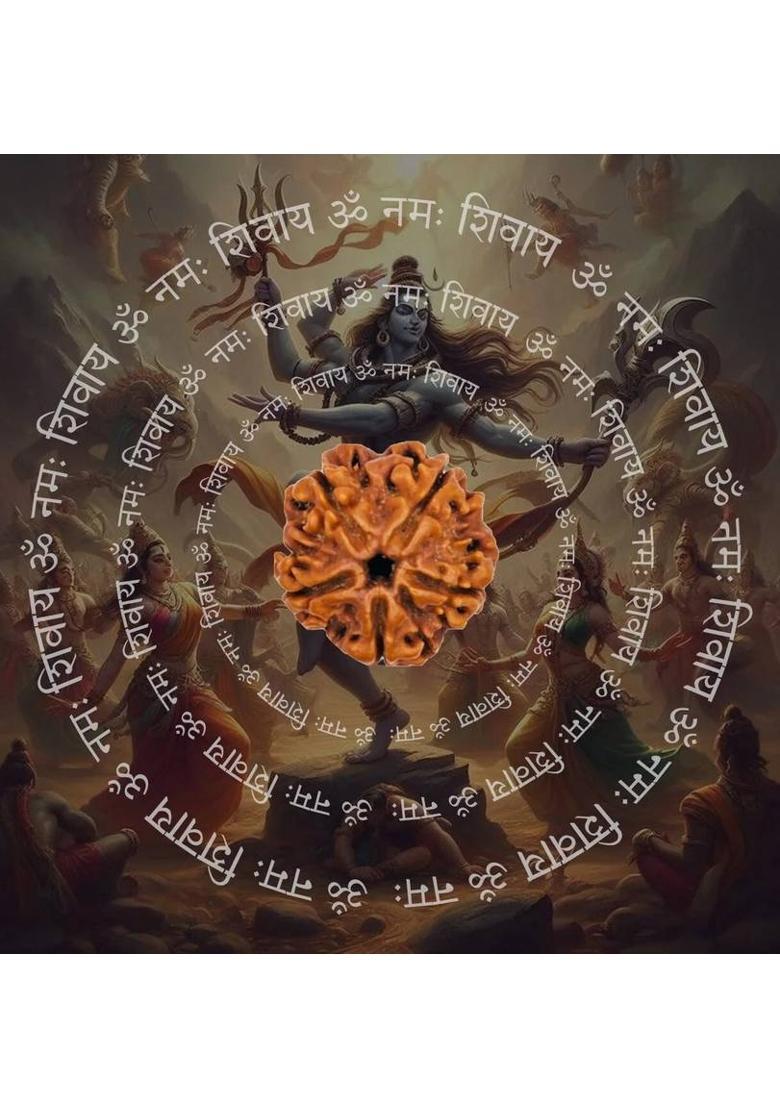 uniworldwide 5 Mukhi Rudraksha With Lab Certified, Wood Pendant Wood Pendant - Indya