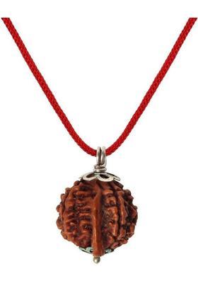 Astrodidi Nepali Ganesh Rudraksha / Ganesha Rudraksha Silver Pendant with Lab Certificate Silver Wood Pendant