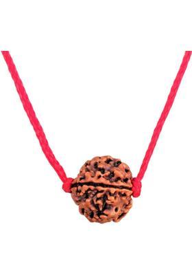 jupiter speaks 4 Mukhi Rudraksha With Lab Certificate, 100% Original Four Face Rudraksha Pendant Nepal Origin Size 16-20 mm Natural Brown Color for Men and Women Wood Pendant