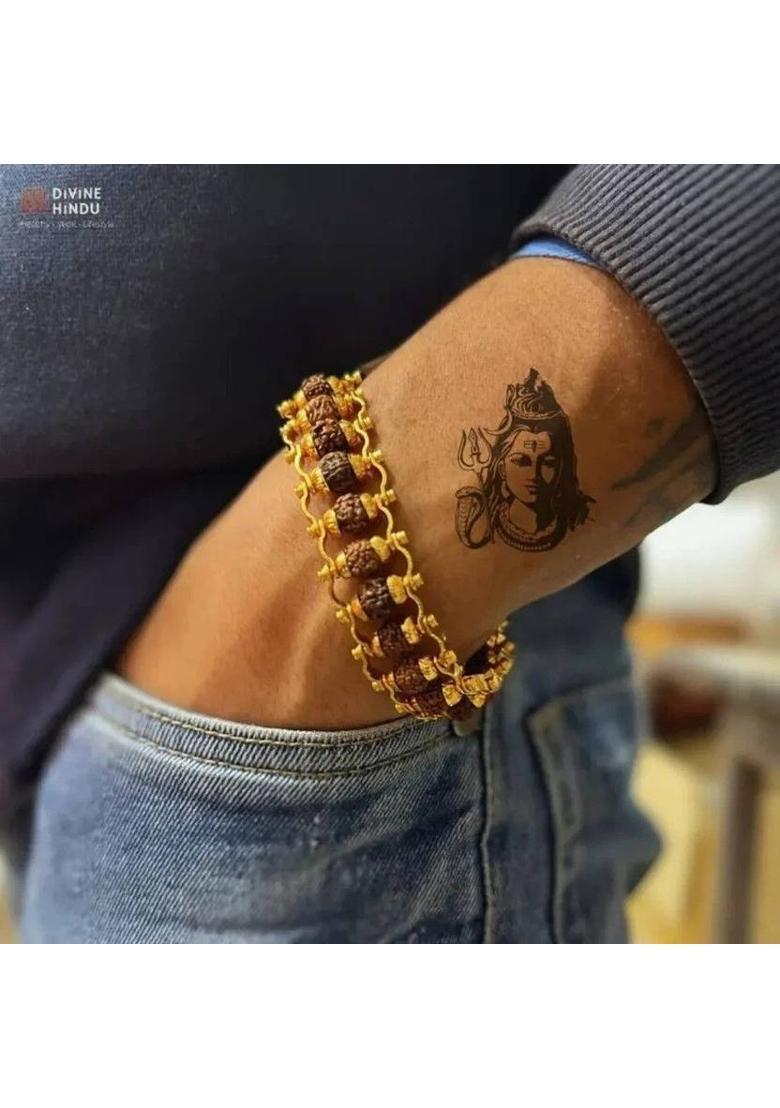 Rudraksha Gold-plated Bracelet - Indya